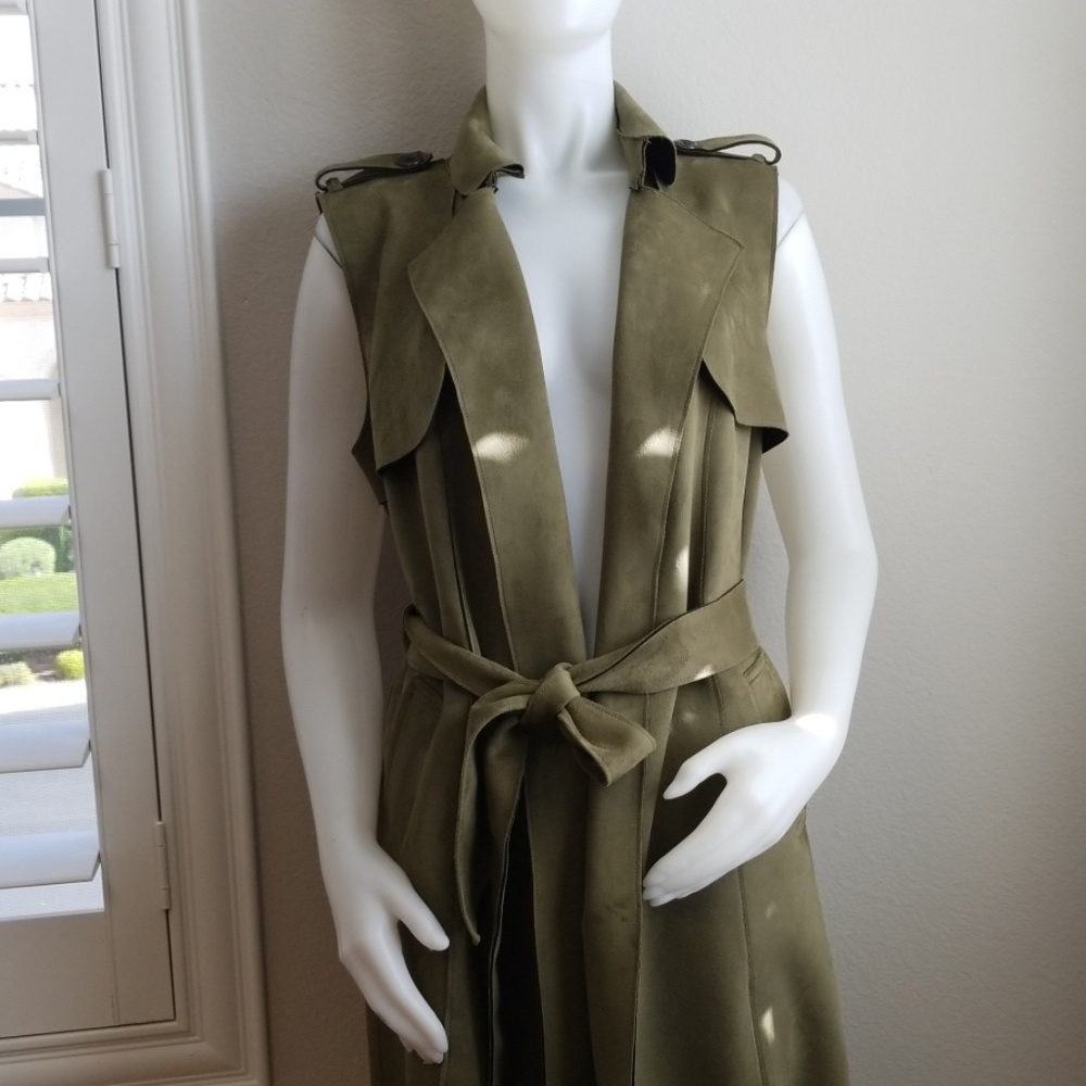 Extremely soft trench coat vest